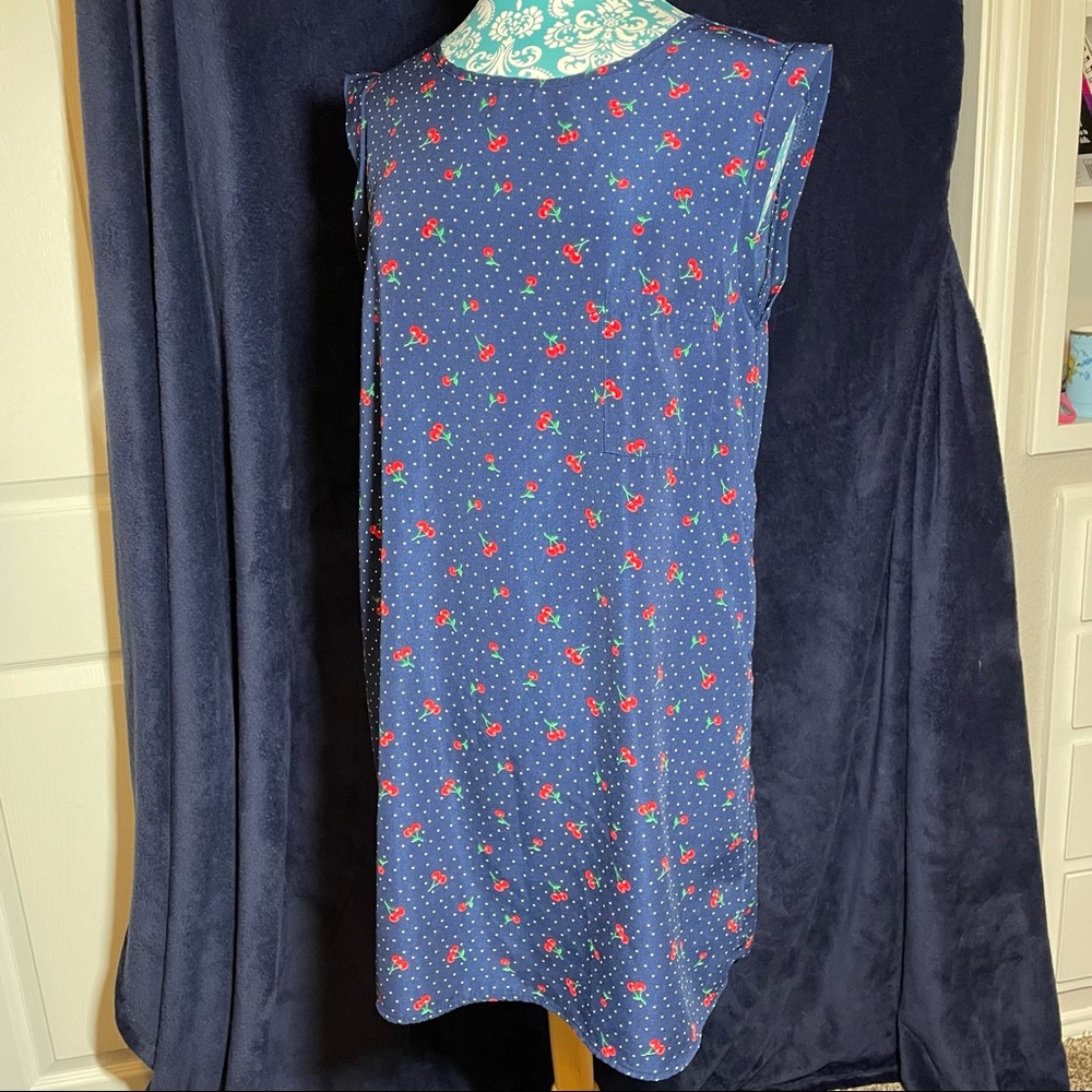 Adorable Cherries Polka Dots Sheath Dress | L EUC